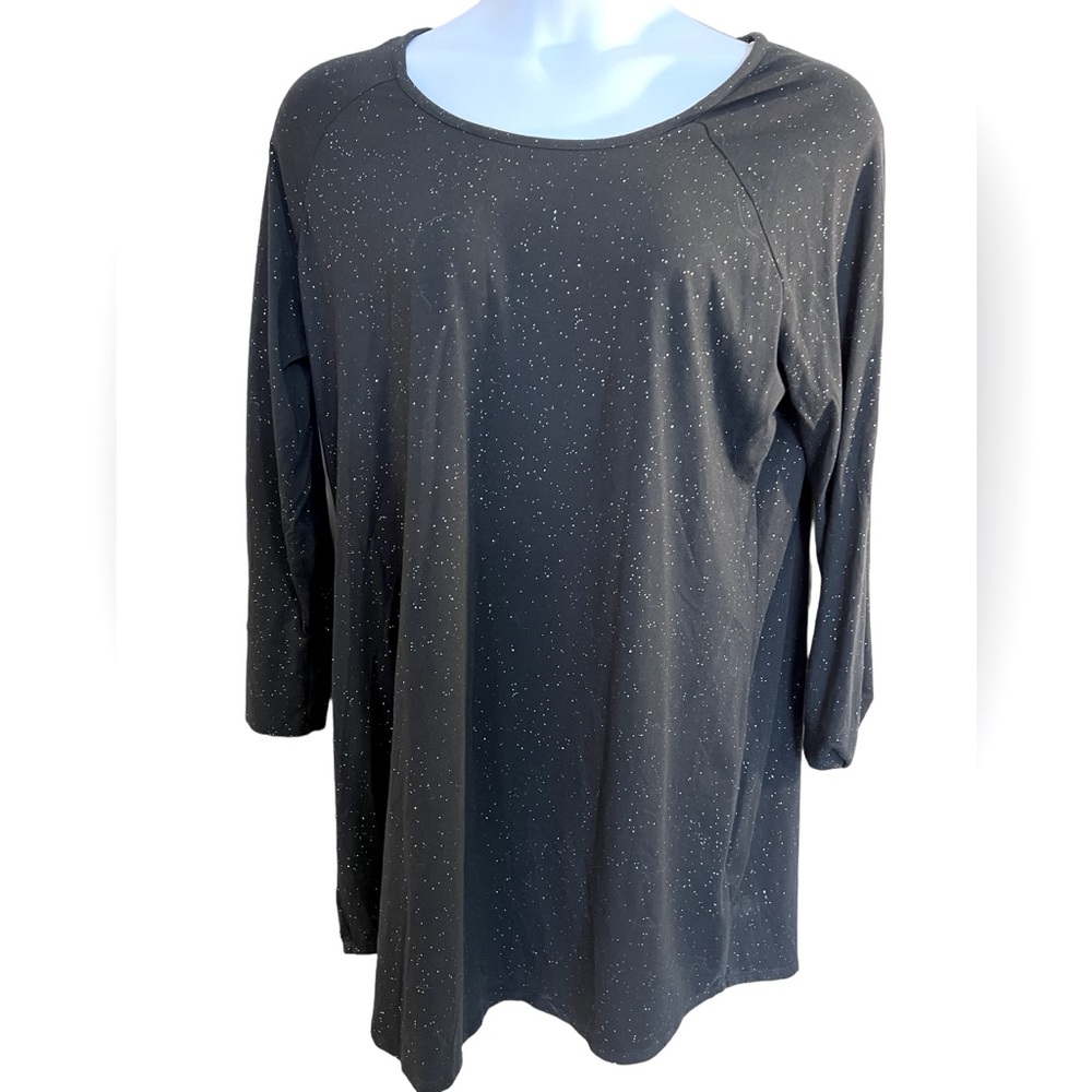 NWOT Soma Loungewear Pullover Black with Silver Specks Size XL